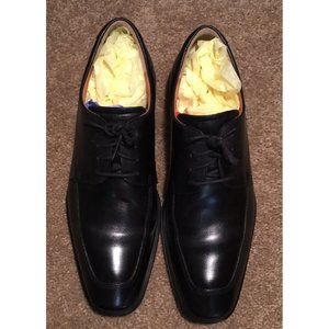 Ecco Mens Dress Shoes Oxfords Pointed Toe Black Leather Lace Up Sz 45 EU - 11 US